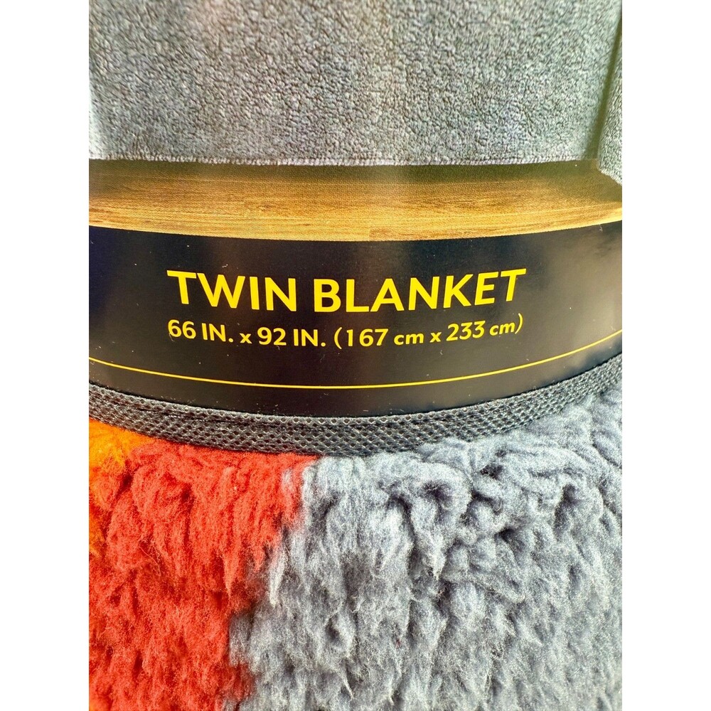 SOLD***NWT Pendleton Serape Stripe Blue Blanket Plush Manta Twin 66” x 92” - Picture 8 of 12